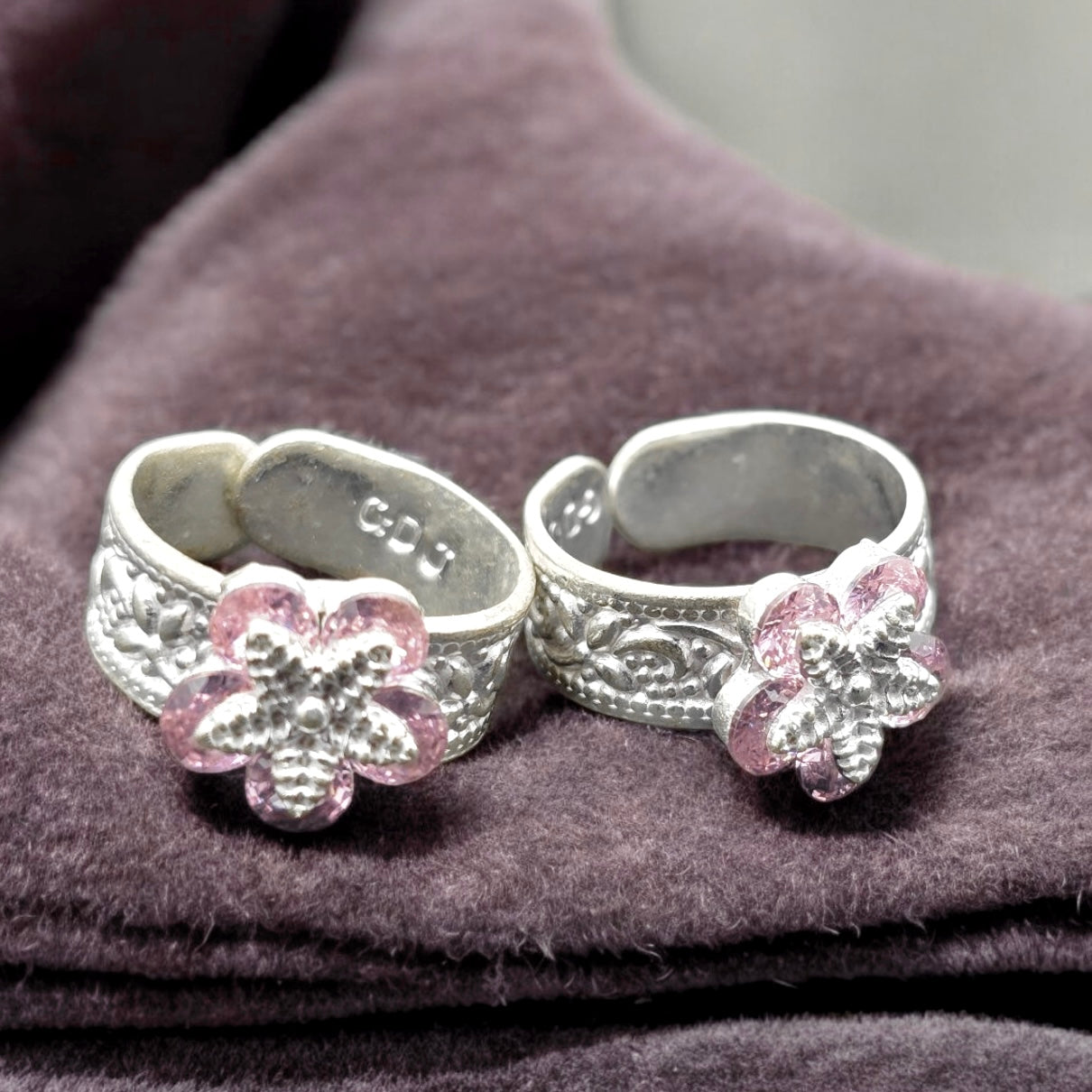 Floral Designer Toe Rings