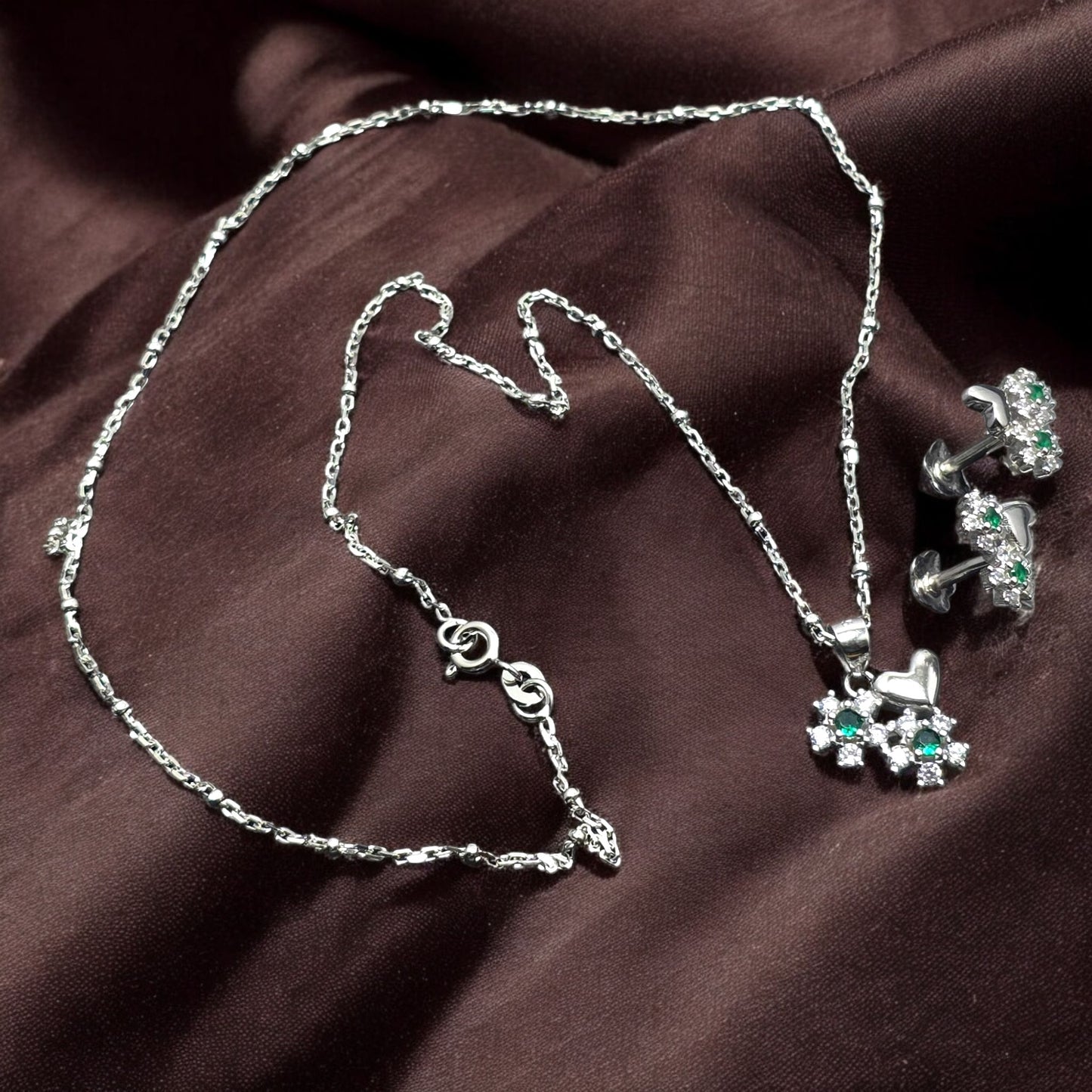Emerald Bloom Heart Set