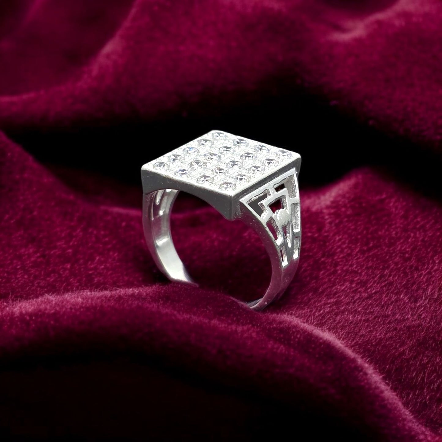 Majestic CZ Frame Gents Ring
