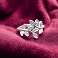 Twin Vine Leaf  Ladies  Ring