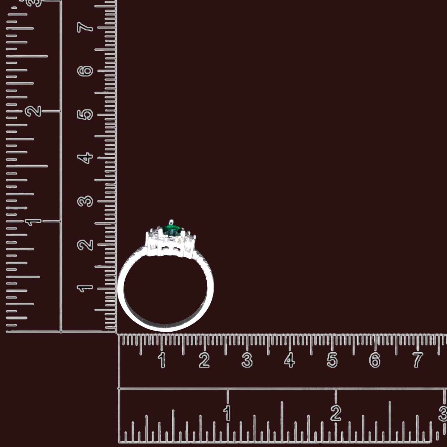 Minimal Green Heart Ladies Ring