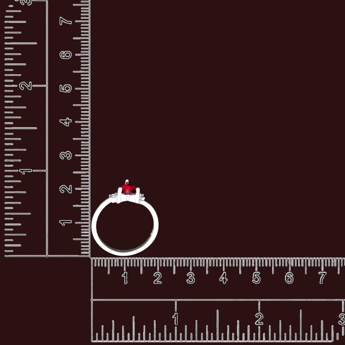 Red Heart Sparkle Ladies Ring