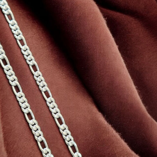 Men’s Silver Figaro Chain – Signature Shine  20 Inches
