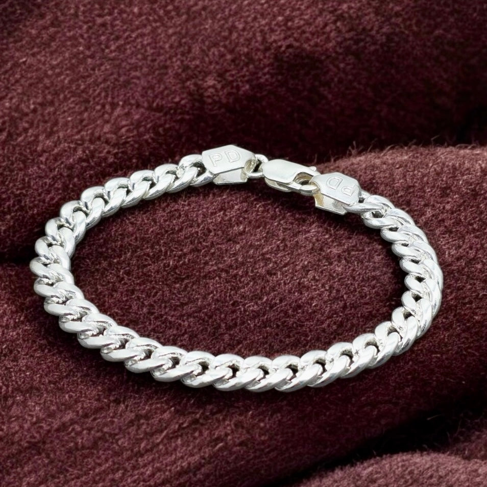 Men’s Heavy Silver Cuban Bracelet – Premium Edition