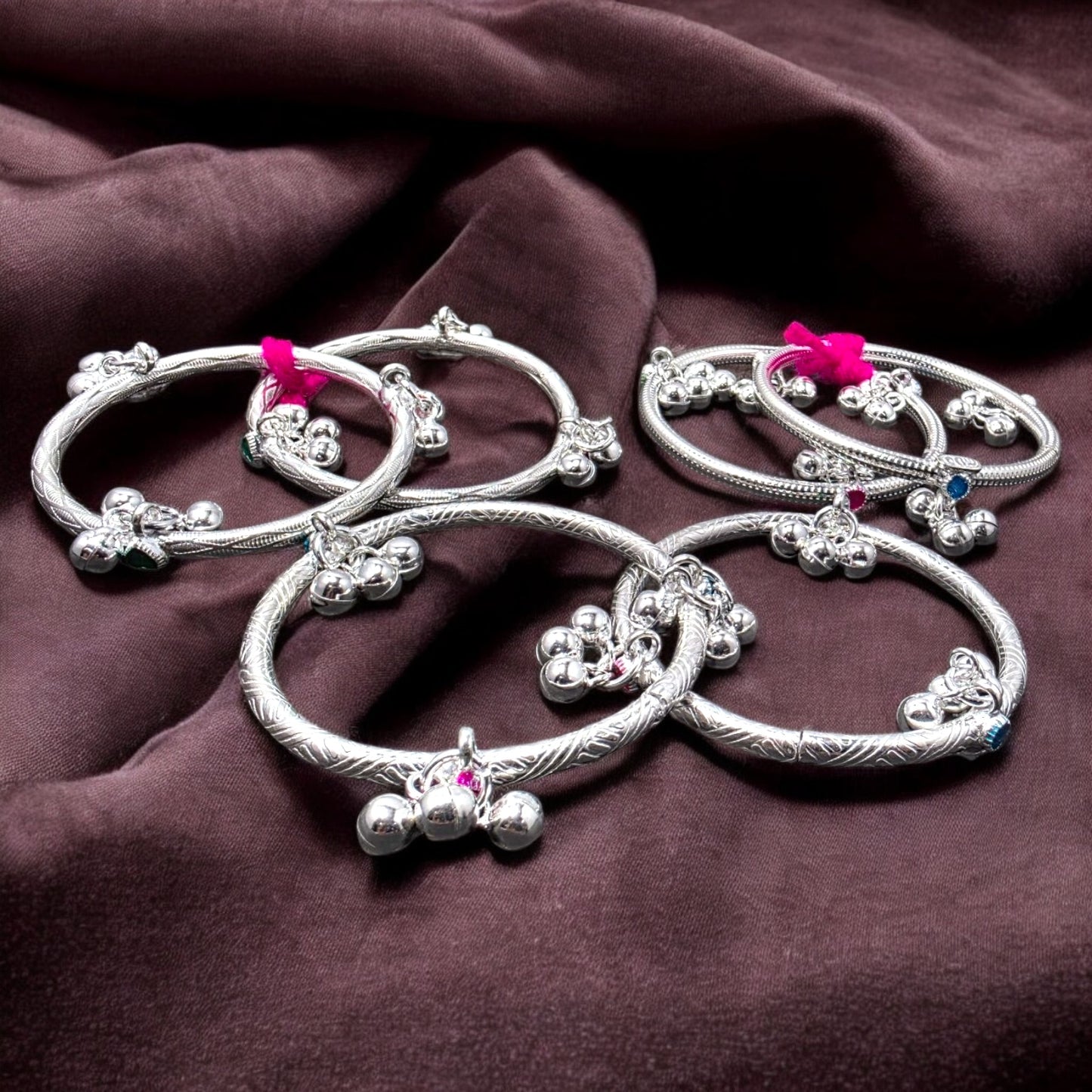 Traditional Baby Leg Kada with Ghungroos (Pair)