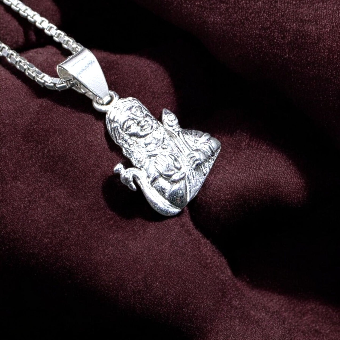 Lord Kartikeya Silver Pendant