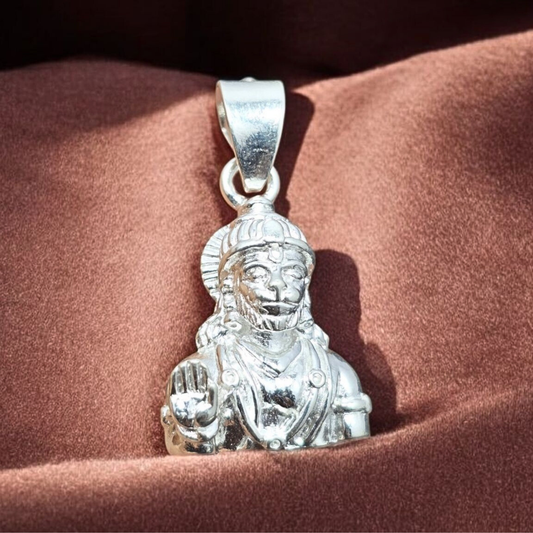 Blessing Hanuman Silver Pendant – Power, Devotion & Protection