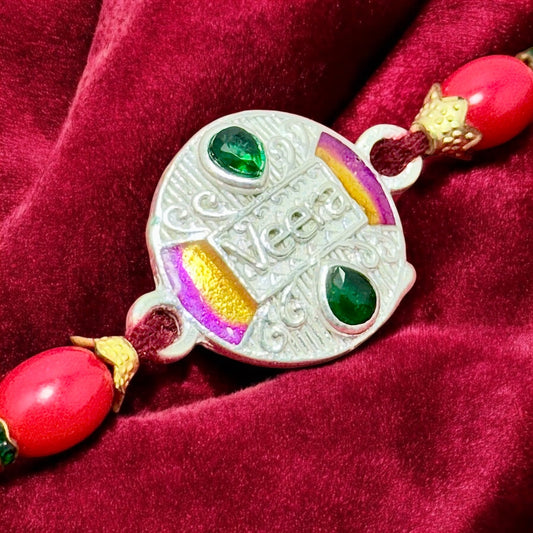 Traditional Silver Rakhi