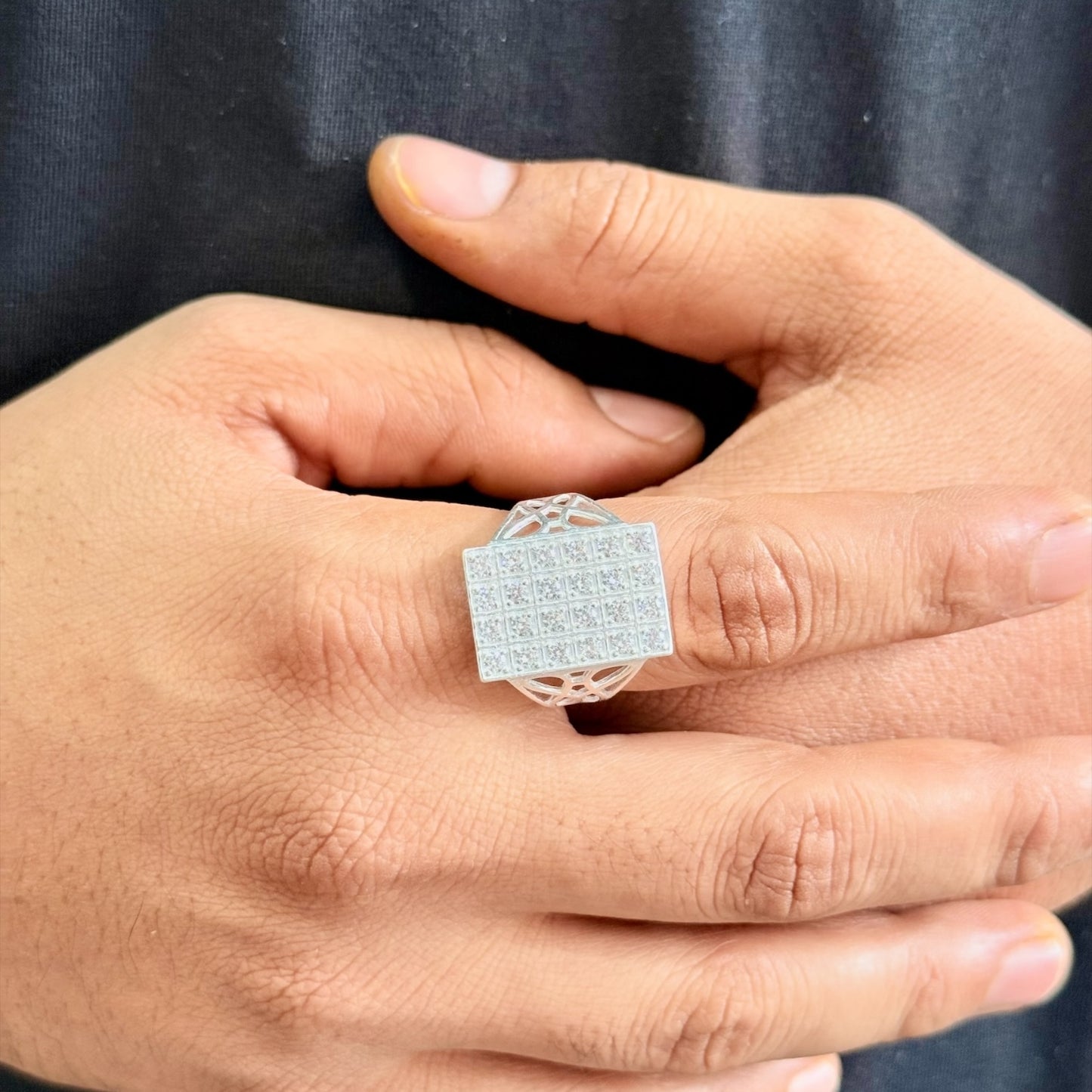 Majestic CZ Frame Gents Ring