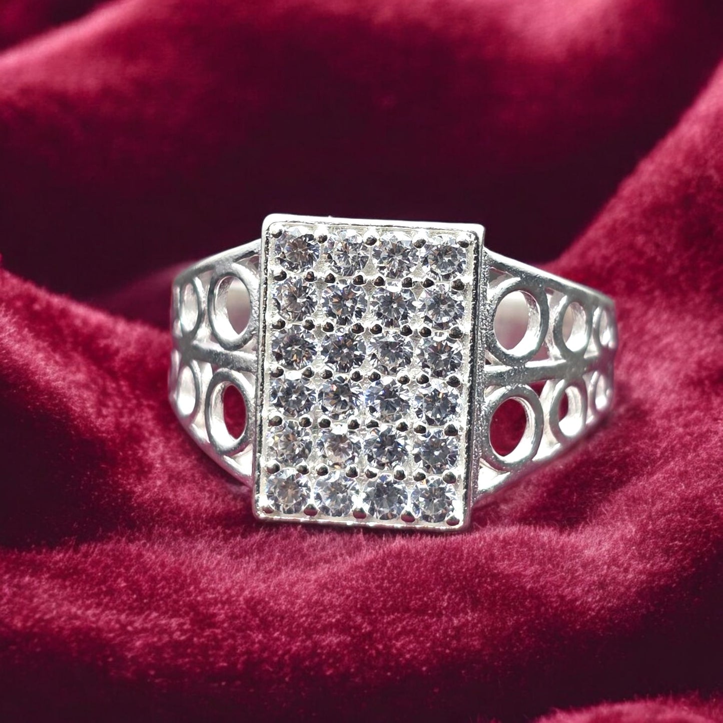 Majestic CZ Frame Gents Ring