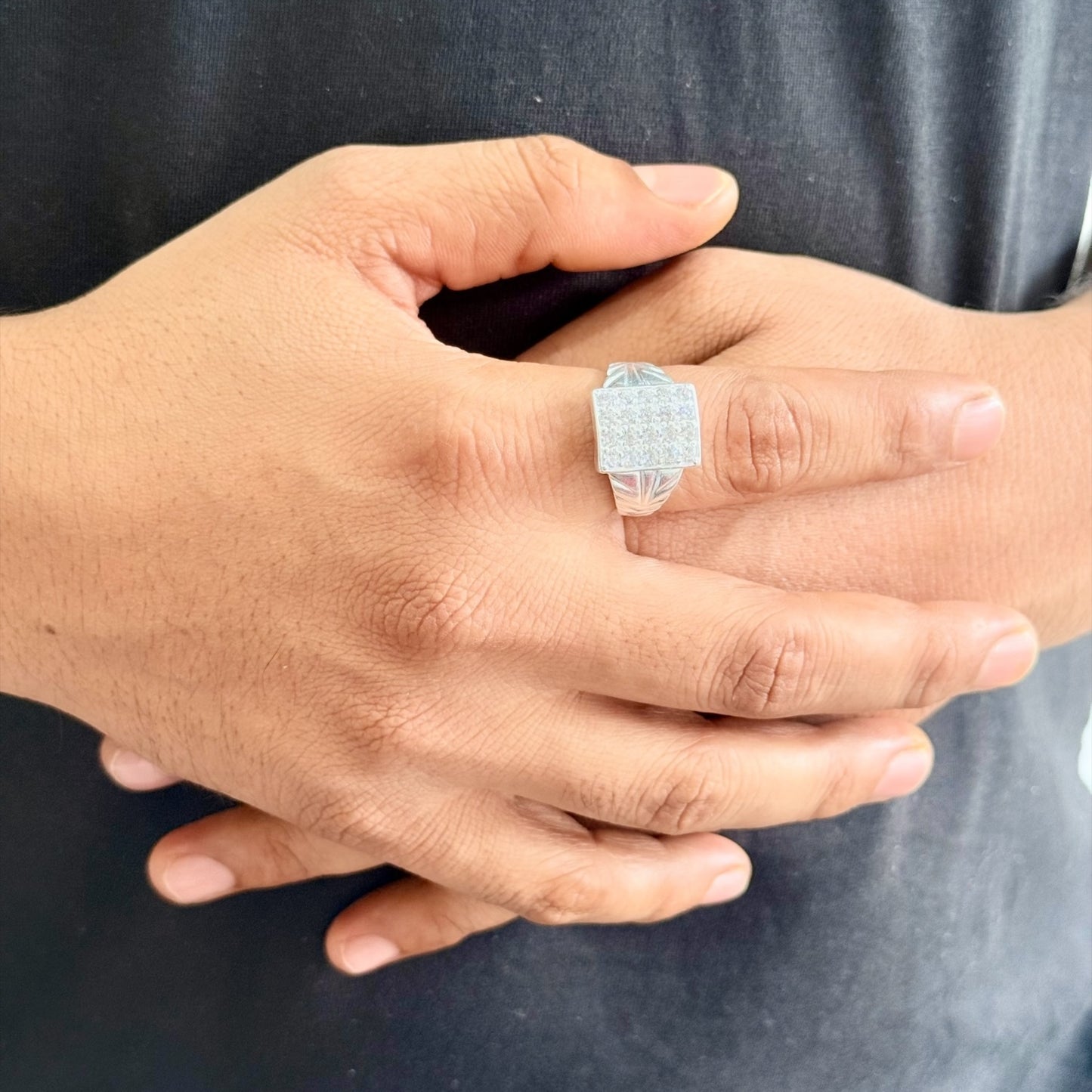 Majestic CZ Frame Gents Ring