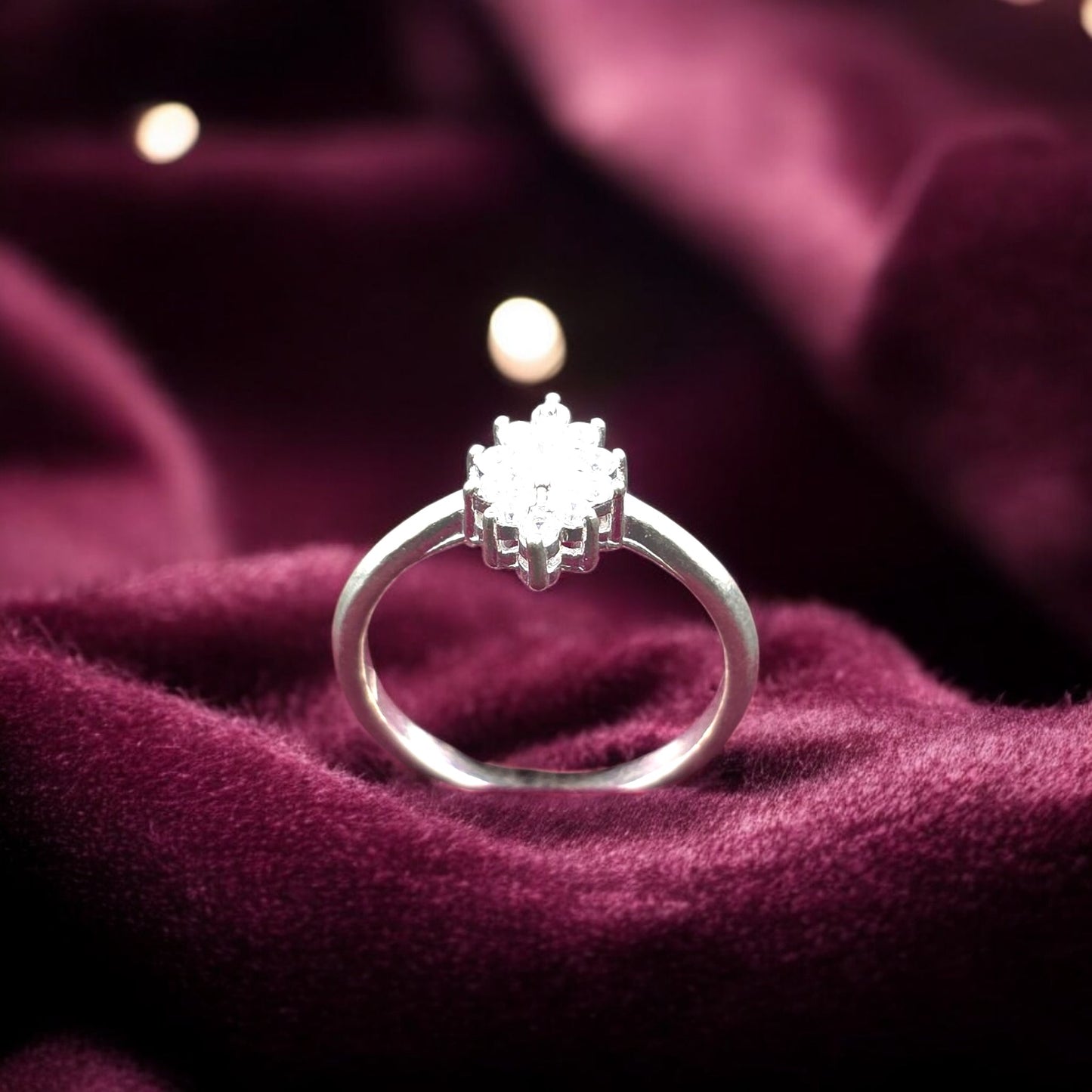 Marquise Cluster Bloom Ladies Ring