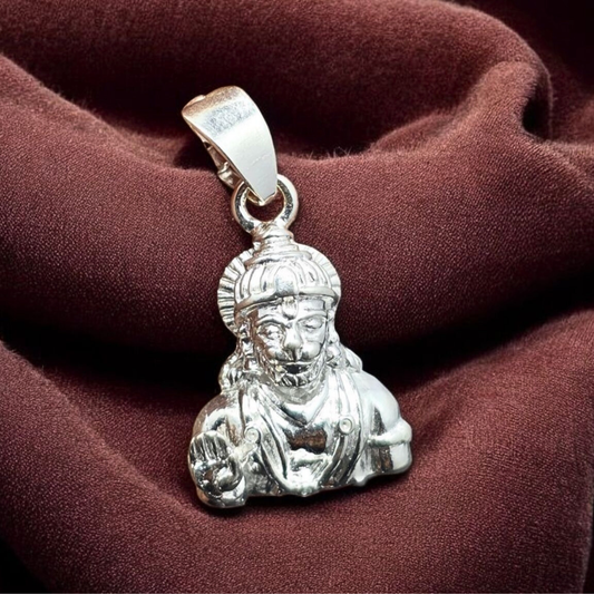 Blessing Hanuman Silver Pendant – Power, Devotion & Protection