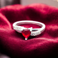Red Heart Sparkle Ladies Ring