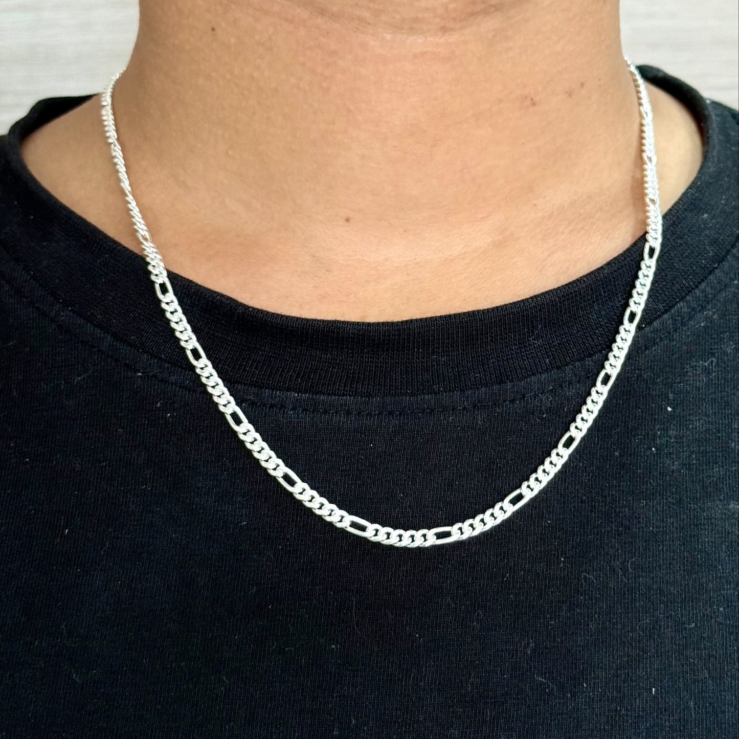 Men’s silver figaro chain 20 Inches