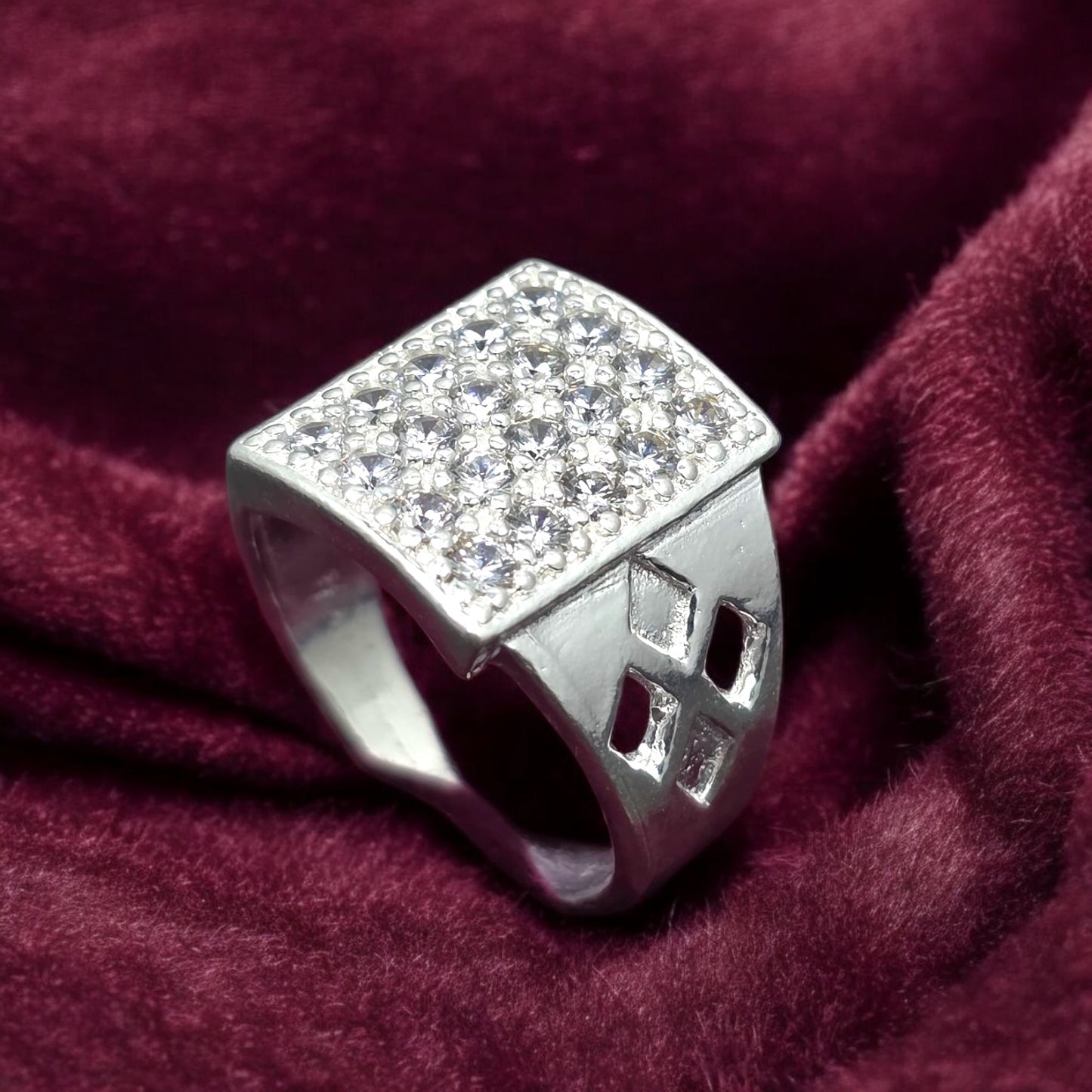 Majestic CZ Frame Gents Ring
