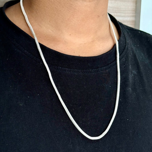 Men’s Silver Box Chain – Bold. Refined. Reliable. 24 Inches
