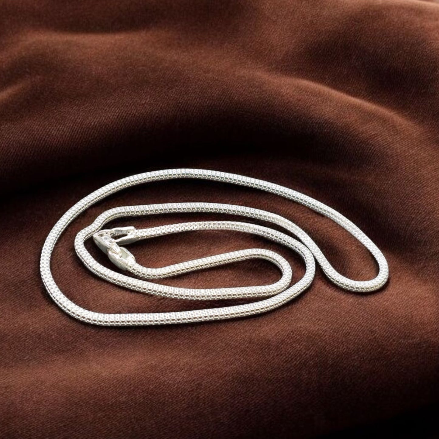 Men’s Silver Box Chain – Bold. Refined. Reliable. 24 Inches