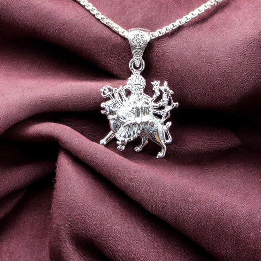 Durga Devi Silver Pendant