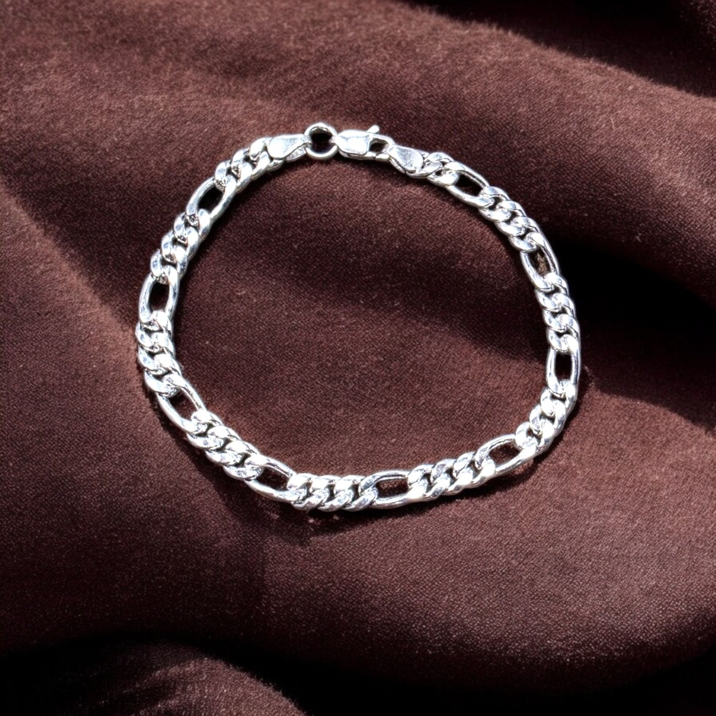 Classic Figaro Silver Bracelet