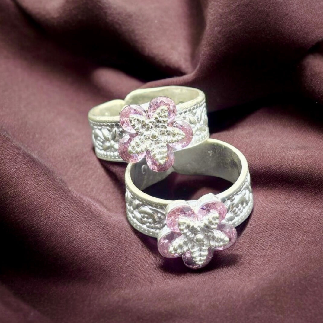 Floral Designer Toe Rings