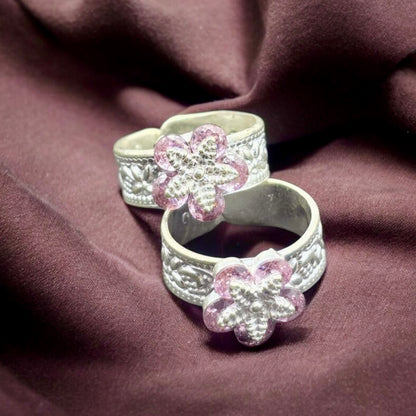 Floral Designer Toe Rings