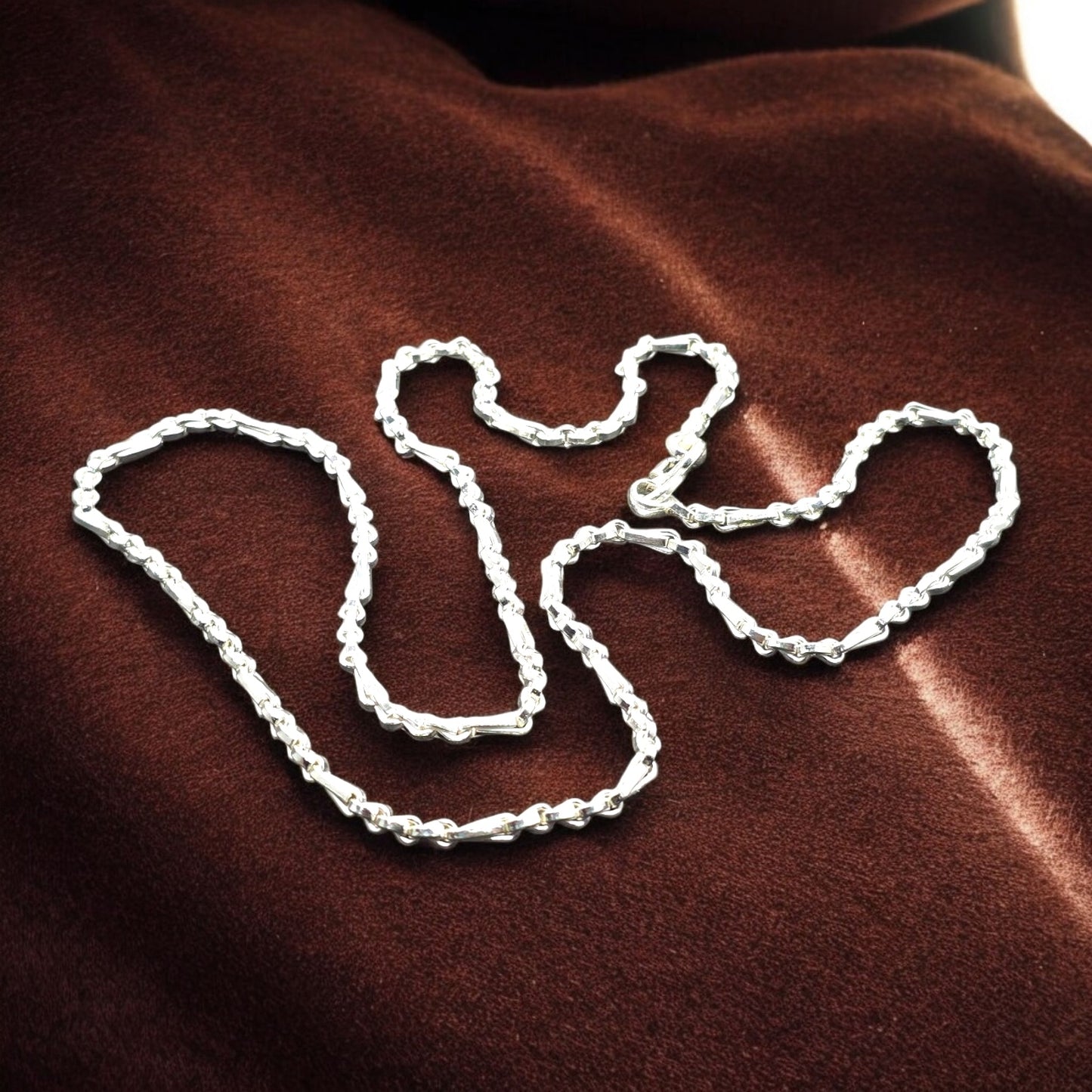 Premium Silver Link Chain for Men 22 Inches