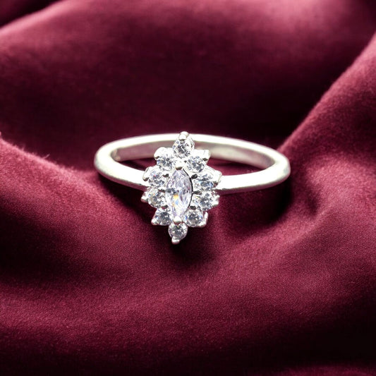 Marquise Cluster Bloom Ladies Ring