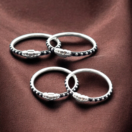 Traditional Black Beaded Baby Hand Kada  (Pair)