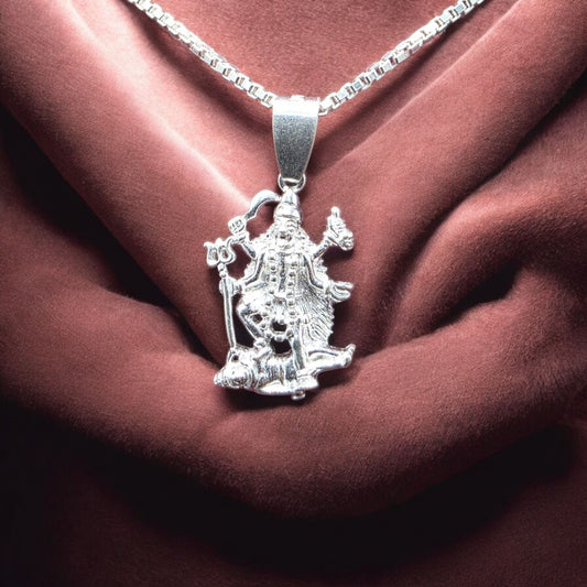 Kali Mata Silver Pendant