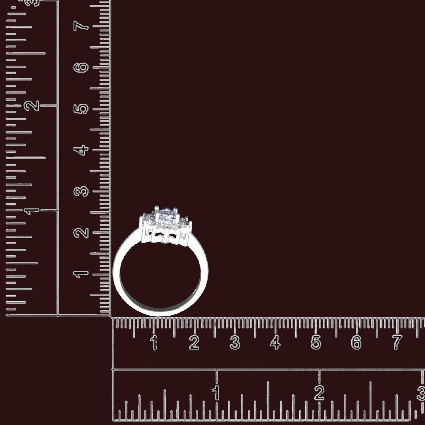 Classic Halo Solitaire  Ladies  Ring