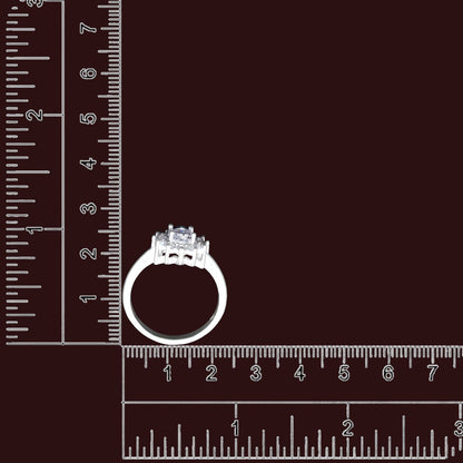 Classic Halo Solitaire  Ladies  Ring