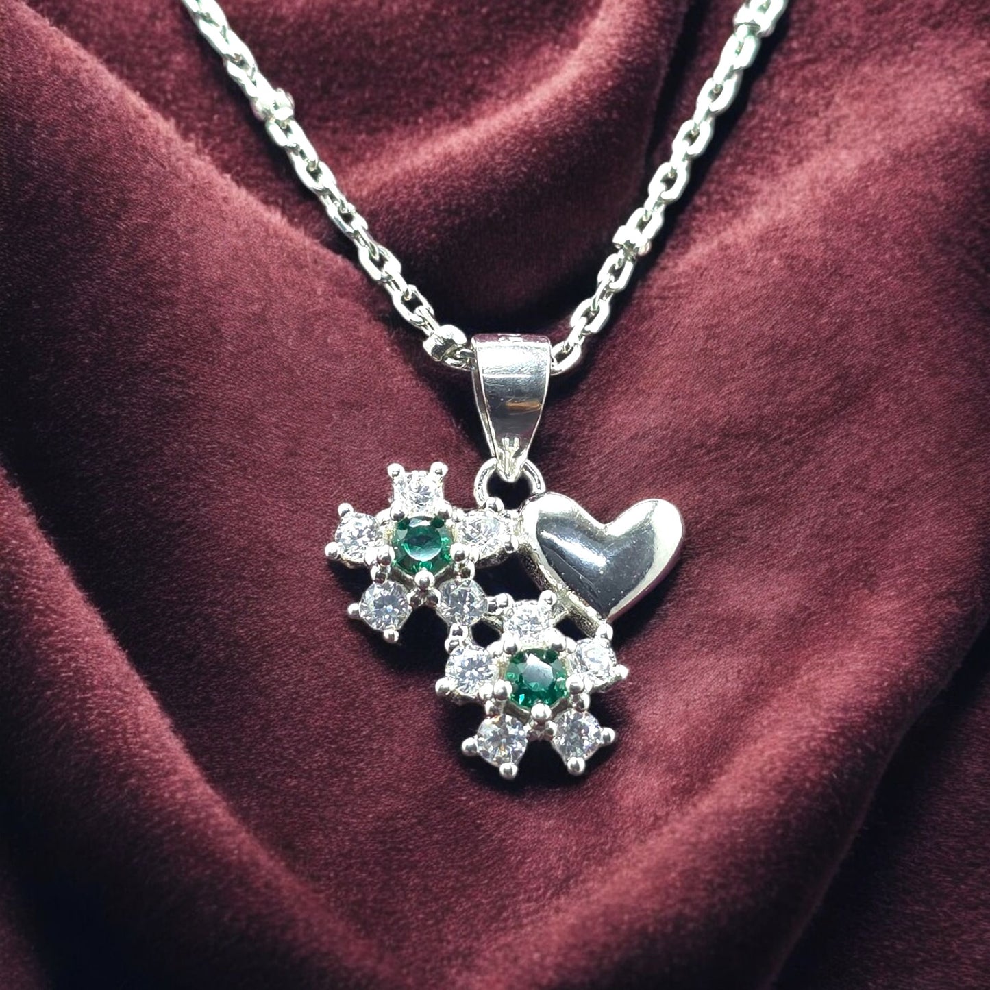 Emerald Bloom Heart Set