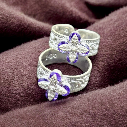 Floral Designer Toe Rings