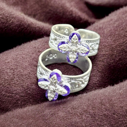 Floral Designer Toe Rings