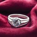 Crown Solitaire Gents Ring