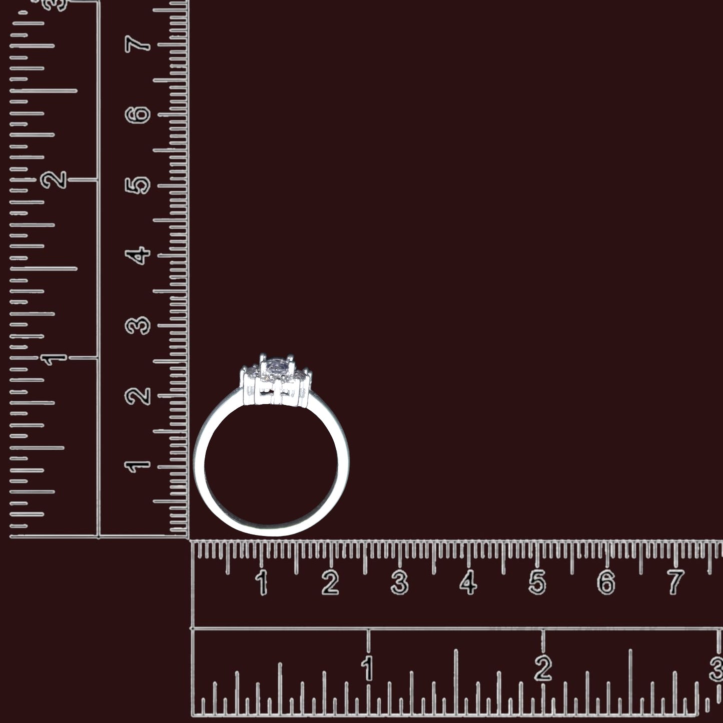 Oval White Blossom Ladies Ring