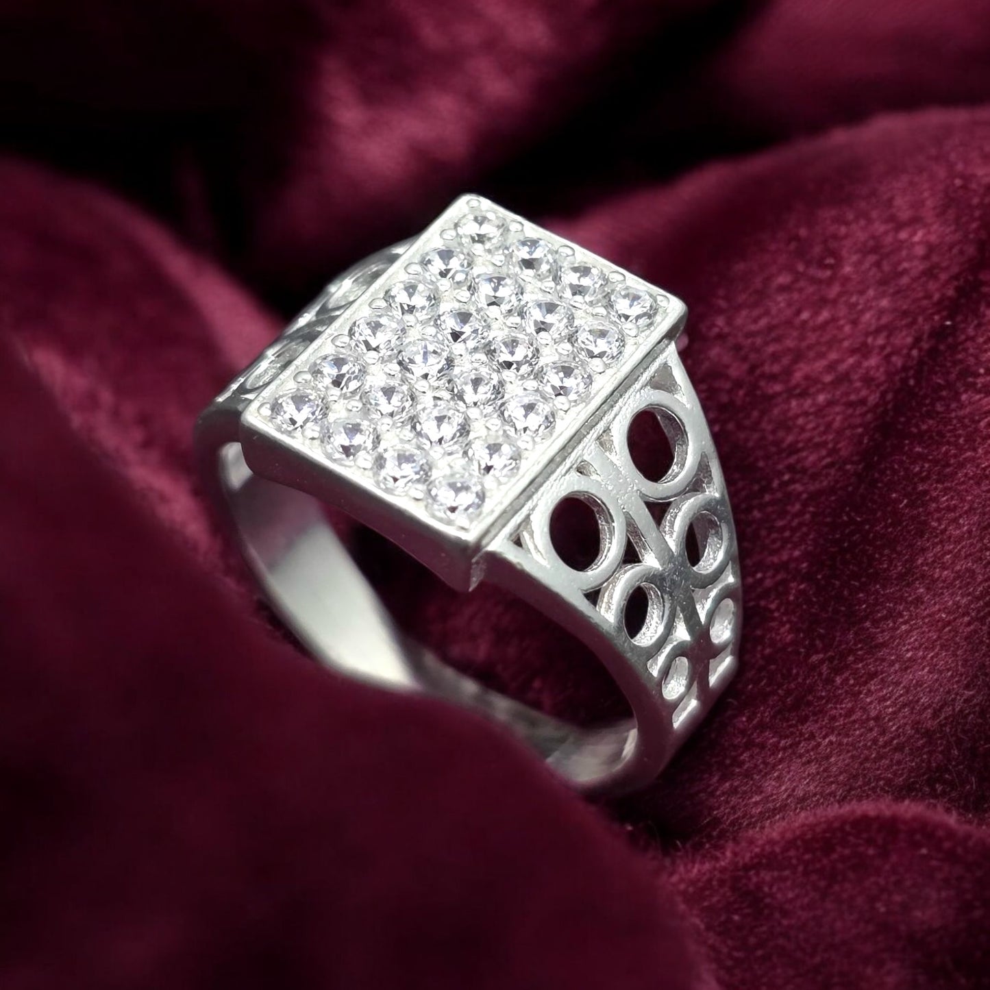 Majestic CZ Frame Gents Ring