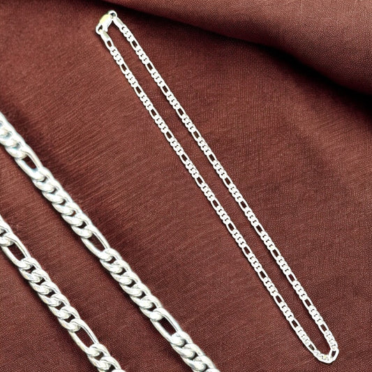 Men’s silver figaro chain 20 Inches