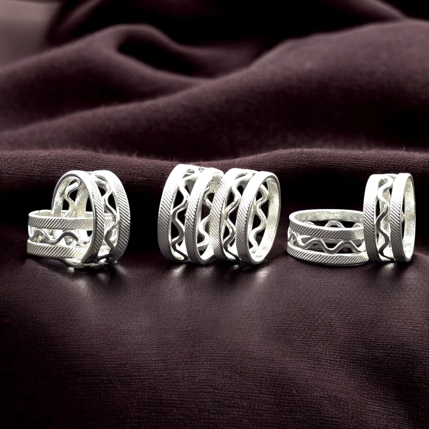 Wavy Harmony Toe Rings