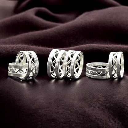 Wavy Harmony Toe Rings