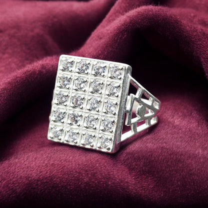 Majestic CZ Frame Gents Ring