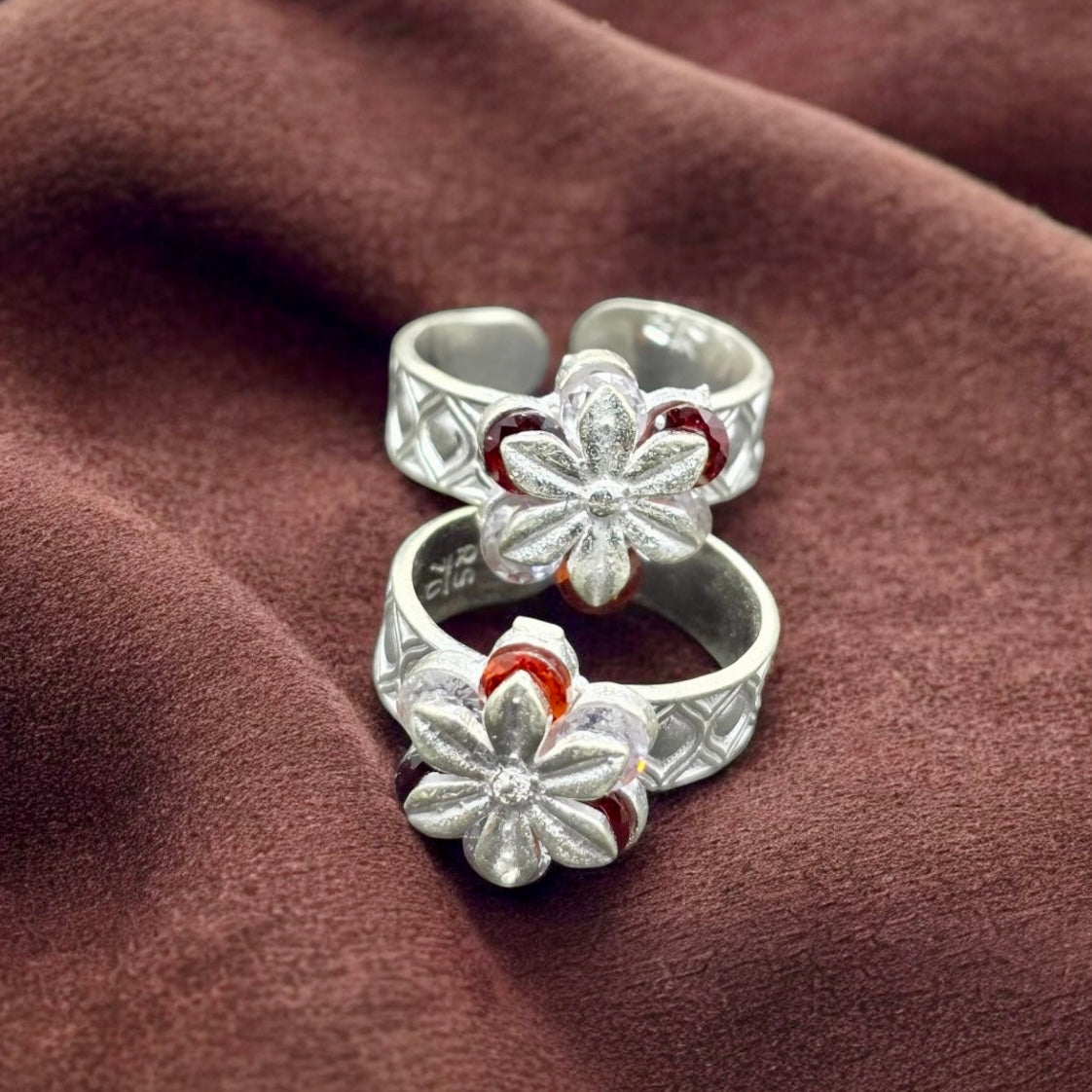 Floral Designer Toe Rings