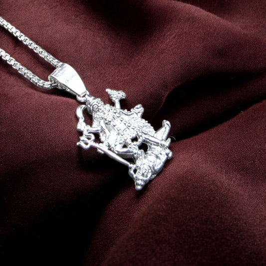 Kali Mata Silver Pendant