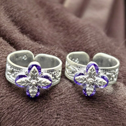 Floral Designer Toe Rings