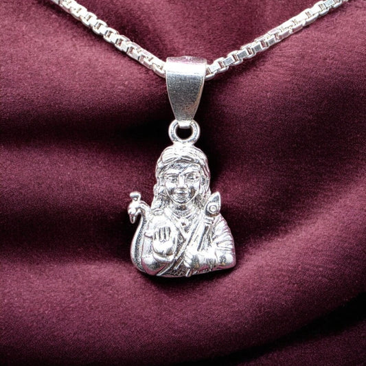 Lord Kartikeya Silver Pendant