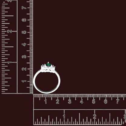Minimal Green Heart Ladies Ring
