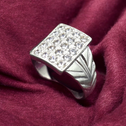 Majestic CZ Frame Gents Ring