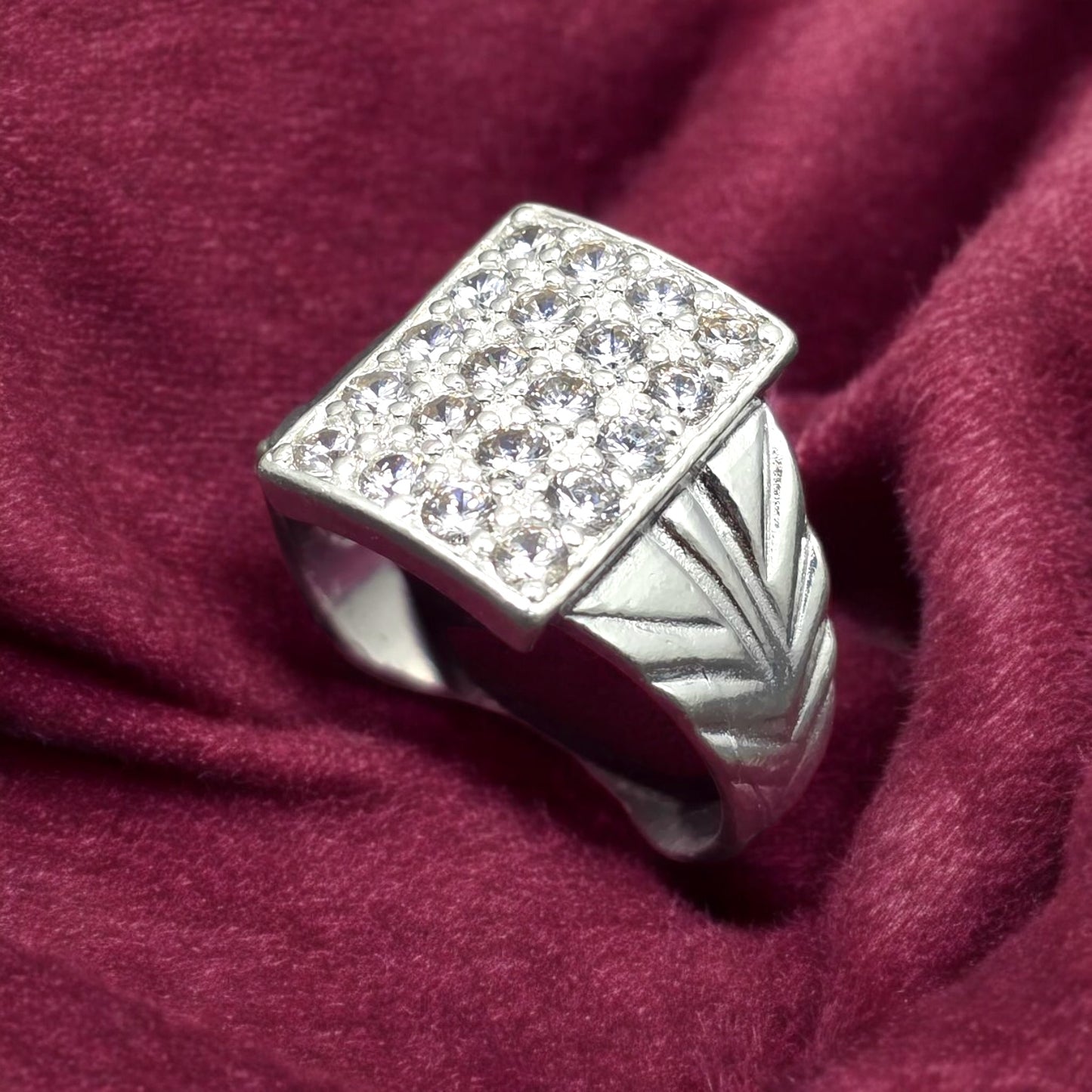 Majestic CZ Frame Gents Ring