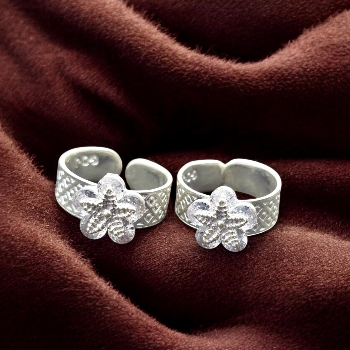 Floral Designer Toe Rings